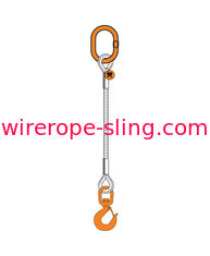 Las hondas principales ovales de la cuerda de alambre con los ganchos 1 pierna 1300 libras QUIEREN para los tirones comunes