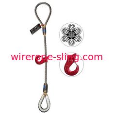 La sola honda del ahogador de la cuerda de alambre de la pierna, etiqueta de la carga del metal de la honda del alambre de acero 2200 libras LO VA A HACER