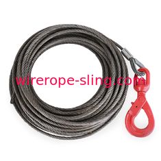 Cuerda de alambre de la base de la fibra de 30 M, cable de alambre de acero con el uno mismo que cierra los ganchos del eslabón giratorio