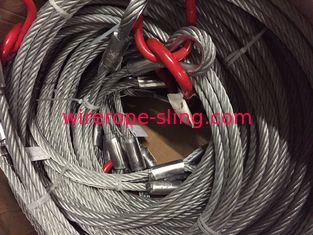 Cable de la cuerda de alambre de dos piernas, DOS de acero trenzado de la pierna del doble de la clase del cable 6x19