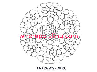 Cuerda de alambre de acero estampada contacto linear de K6 X de 26WS IWRC que procesa para la operación de la paliza