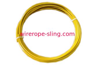 Cuerda de alambre decorativa amarilla, cable revestido del acero inoxidable resistente a la corrosión