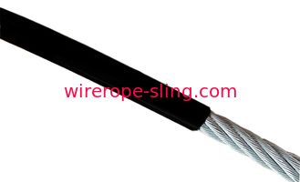 cuerda de alambre del negro 7x19, base revestida de nylon del filamento del cable que machaca resistencia