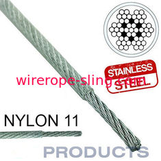 Factor de seguridad grande de alambre de acero de la cuerda 11 del metal revestido claro del acero inoxidable