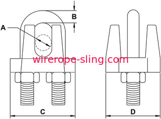 Resistencia a la corrosión de poca potencia del acero inoxidable de las abrazaderas del cable de la cuerda de alambre M5
