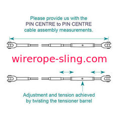 Asambleas de cuerda de alambre de acero del tensor de la bifurcación cuerda de alambre de 1 x 19 filamentos
