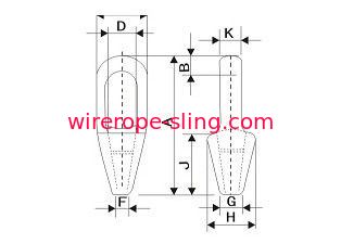 Eslingas de herradura de cable de cable de zócalo cerrado, eslingas de elevación de alambre de 6 mm a 100 mm
