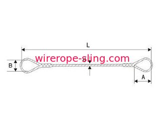 Eslinga de cable de acero de 5 mm - 52 mm con superficie galvanizada / no galvanizada