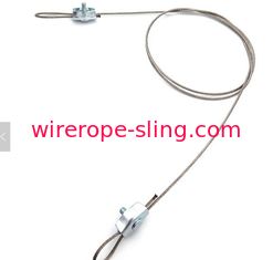 Diámetro de la eslinga de la cuerda de alambre de acero de iluminación 1.5 mm con abrazadera de tornillo 7 X 7 construcción