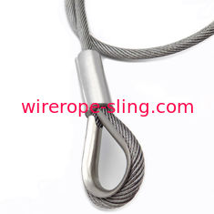 El cable de acero inoxidable que levanta eslingas 5.0mm 1 * 19 OEM con dedal de la pulgada