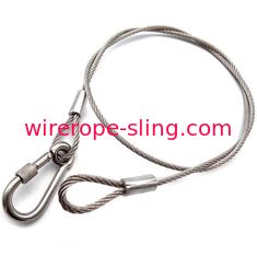 Las hondas del cable de la cuerda de alambre de Galvanzied 9.5m m con el doble sellaron la manga/el ojo del dedal