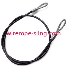 Hondas negras del freno de la cuerda de alambre del Pvc, honda del cable de la longitud de 3000m m con los lazos