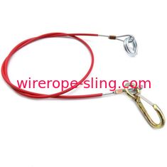 El Pvc rojo cubrió longitud modificada para requisitos particulares honda de la cuerda de alambre con el gancho/el anillo o rápidos