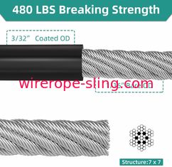 Vinilo - 304 asambleas revestidas de cuerda de alambre inoxidable con las colocaciones para la construcción