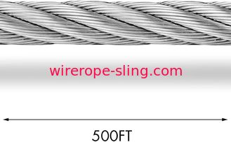 cuerda de alambre de acero inoxidable de los aviones 1x19 del Decking de los 500Ft que cerca con barandilla
