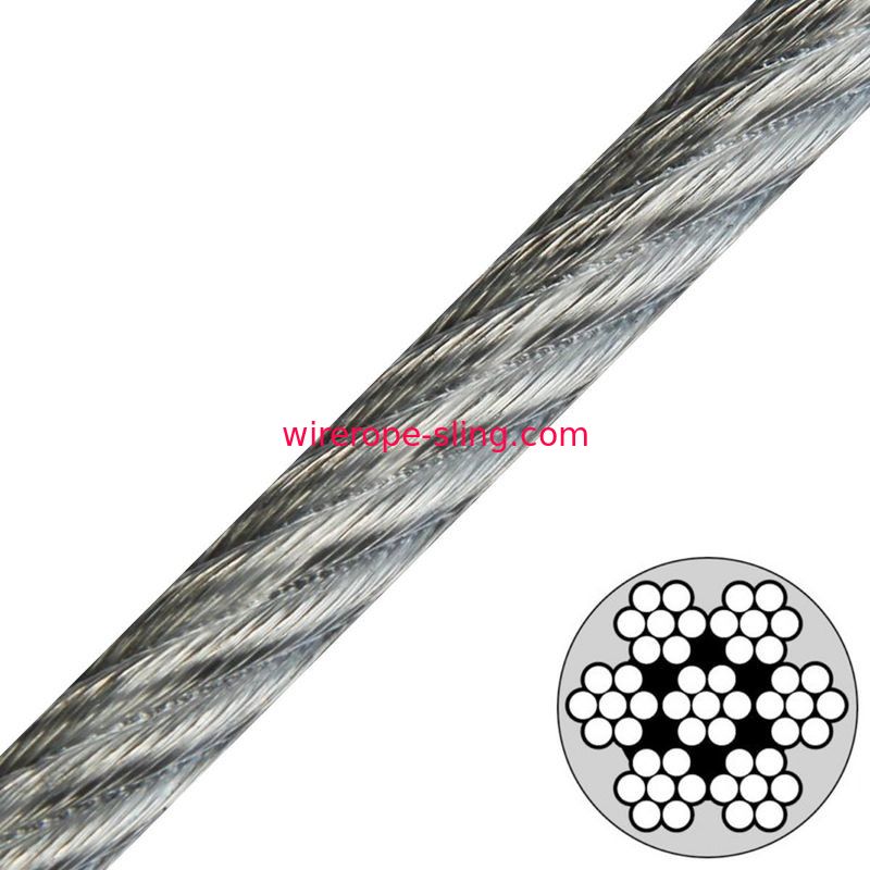 resistencia de impacto torcida cubierta 7x7 de la flexibilidad de la cuerda de alambre de acero inoxidable