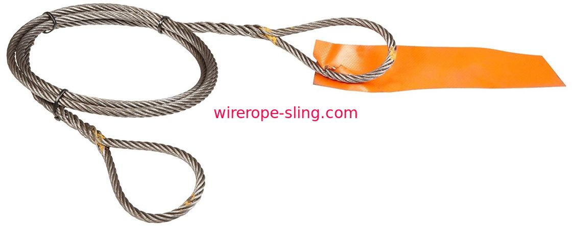La cuerda de alambre de acero encubierta, lanza base de la fibra con una honda de la forma cónica 6 x 37 de la mano de la cuerda de alambre de acero