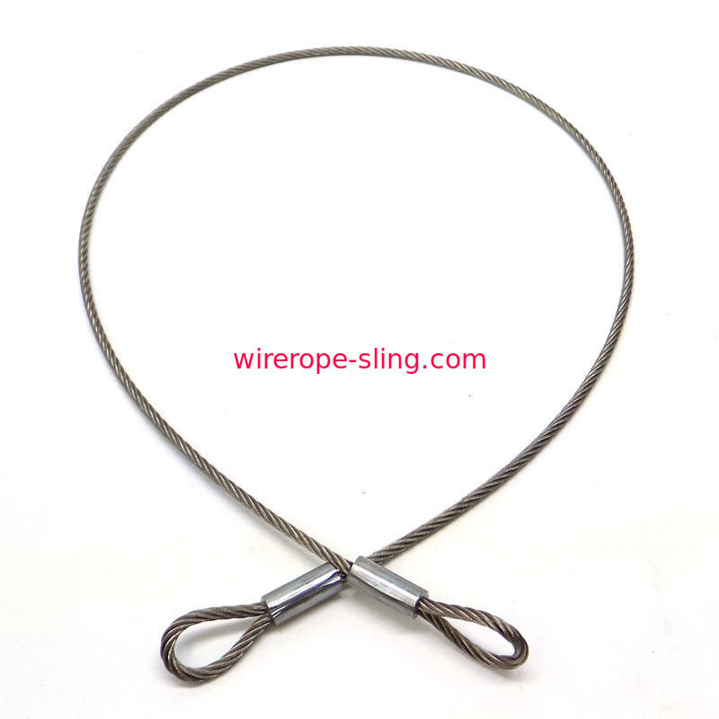 La base 1-3/8 del filamento de las hondas de la cuerda de alambre del acero inoxidable 7x19” observa 45" longitud