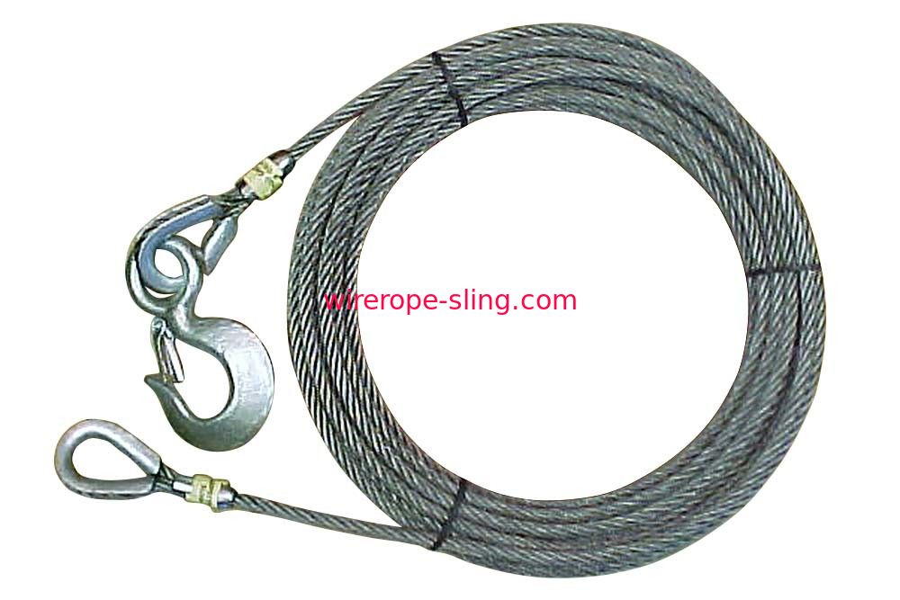 Todos - extensión IWRC de la cuerda de alambre del apretón para la línea ojo del torno de Thimbled en un extremo