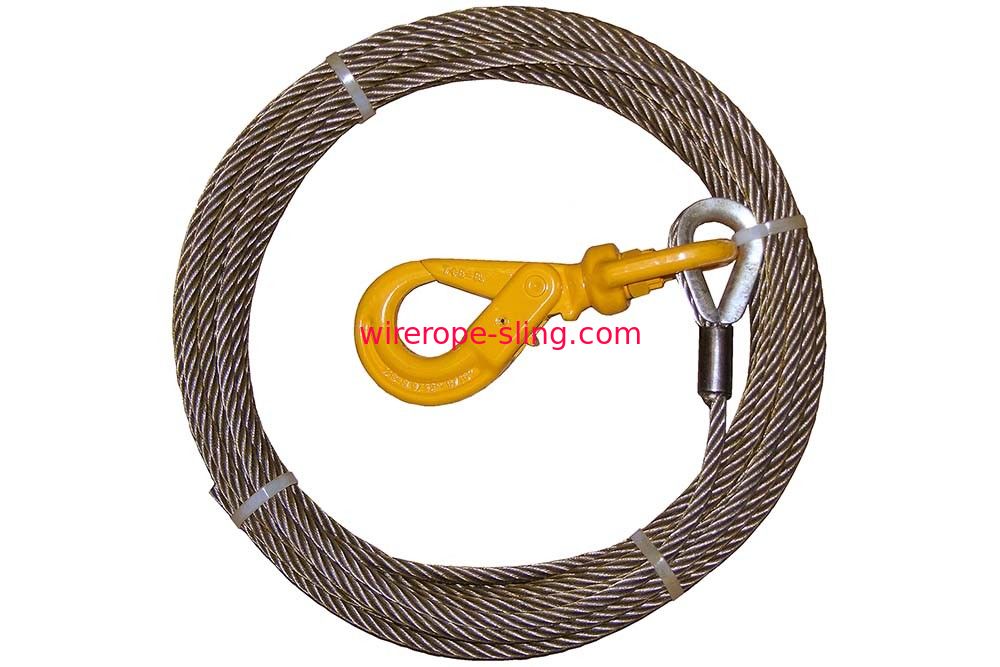 Torno de acero de la cuerda de alambre de la base, uno mismo de acero del cable del torno que cierra los ganchos del eslabón giratorio