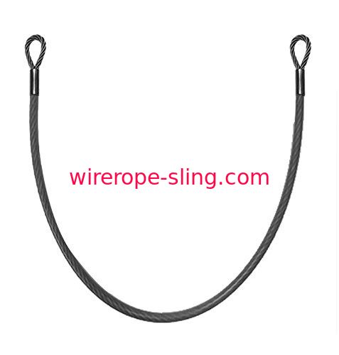Cuerda de alambre completa del cable del gimnasio de la fuerza de la rotura, lazo revestido de nylon del cable para colocar el acollador