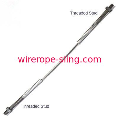El hardware de acero comercial del cable, perno prisionero de la cuerda de alambre roscó el acero inoxidable de 316 grados