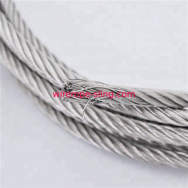 Cuerda de alambre de acero inoxidable de filamento altamente flexible grado marino 7 x 19