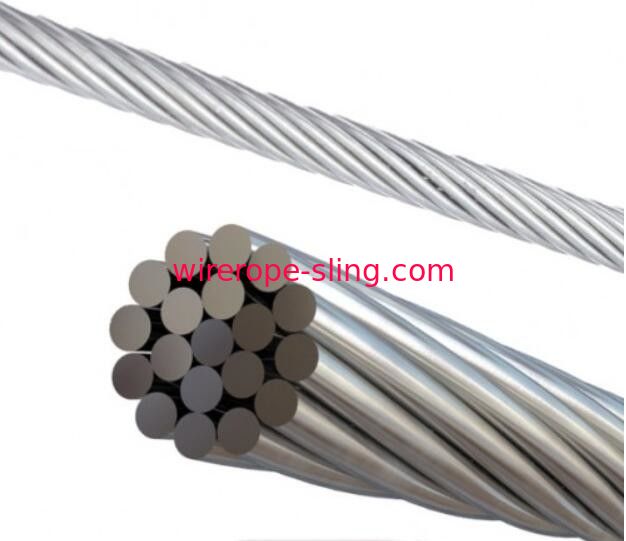 Cuerda de alambre de acero inoxidable de 6.4mm 1 x 19 Aisi estándar para grúa / elevación