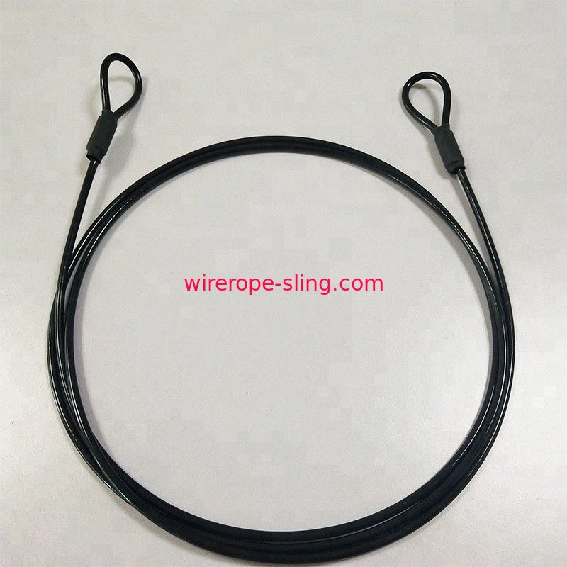 Eslingas de freno revestidas de PVC de cable 7 x 19 5 mm flexibles con tubo retráctil