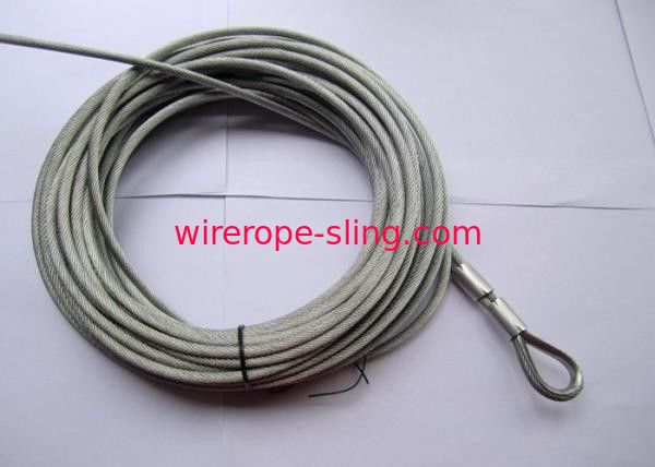 Seguridad material de la honda 5.0m m de la cuerda de alambre del acero de carbono alta con el solo lazo del extremo