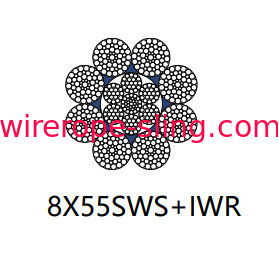 Cuerda de alambre de acero estándar de Jis / Astm 8 x 55 sws paralelos puestos para levantar