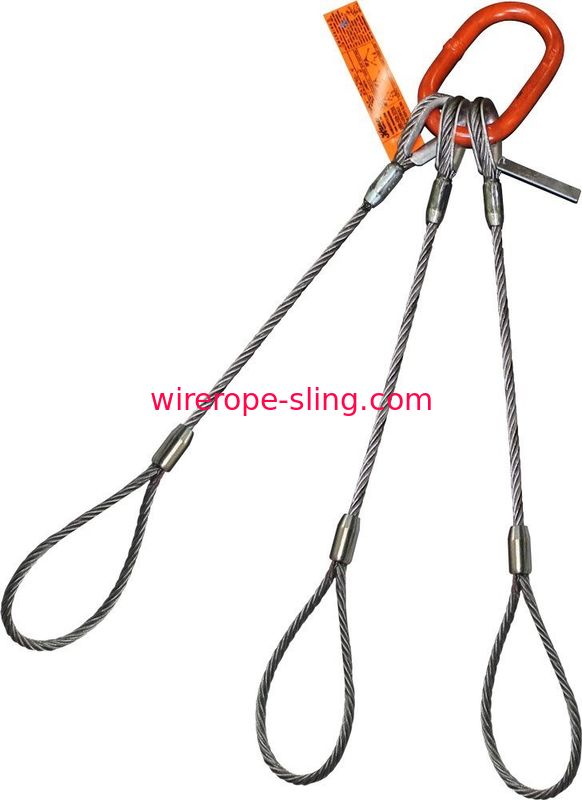 3- El lazo flamenco de la honda de la cuerda de alambre de la pierna termina eslabón de unión oblongo de los dedales superiores resistentes