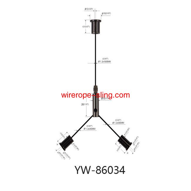 Lámpara de panel LED cable de techo Lámpara LED kit de suspensión de cobre y - 86033