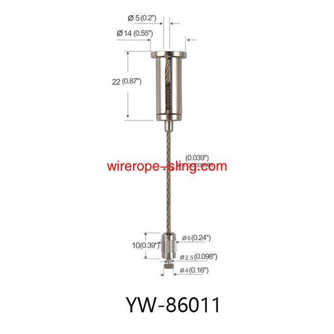 Conjunto de suspensión de cable de iluminación autoadhesiva superior e inferior ajustable yw86010