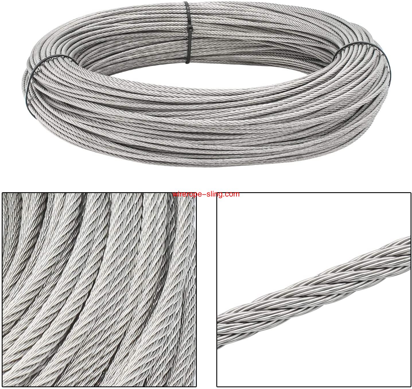 T316 Marine class 3 mm Stainless Steel Aircraft Wire rope Cable for Rails, decks, DIY Rails, 100 feet