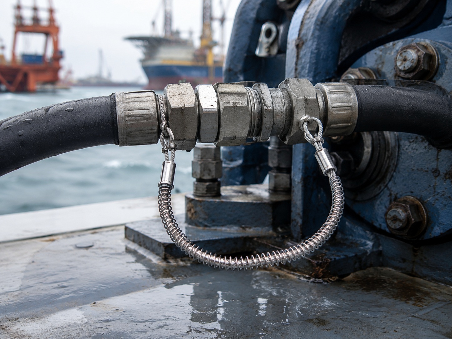 Marine cable de seguridad de manguera hidráulica for shipyard and offshore maintenance Marine cable de seguridad de manguera hidráulica for shipyard and offshore maintenance