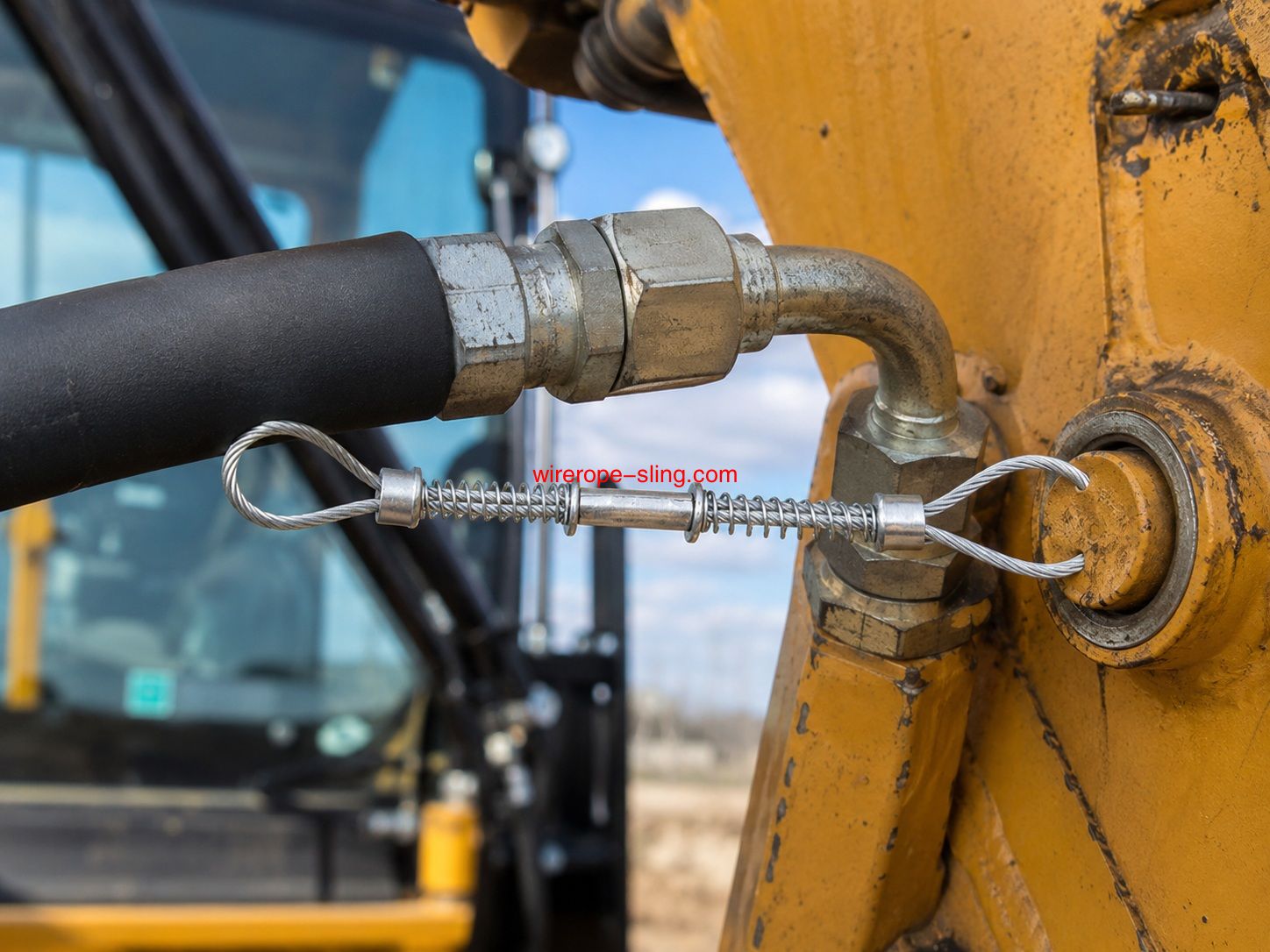 Cable de seguridad de retención de manguera de alta presión personalizado para protección de manguera hidráulica e industrial