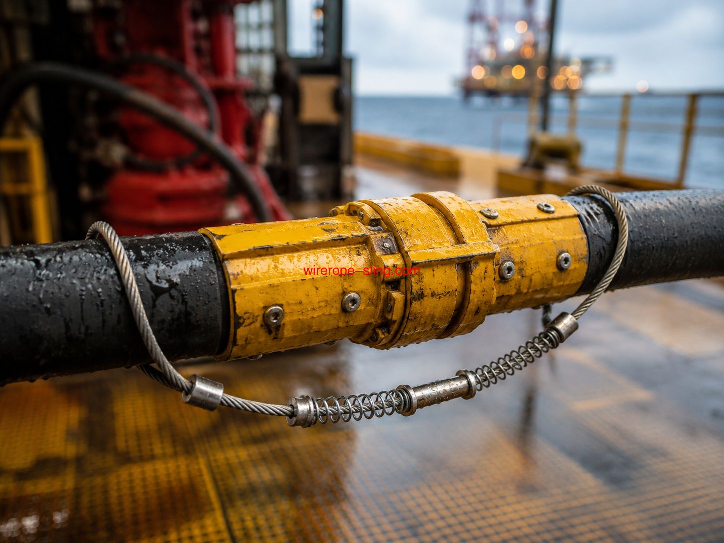 Cable de seguridad de manguera de campo petrolífero personalizado para retención de manguera de alta presión y protección contra látigo de manguera